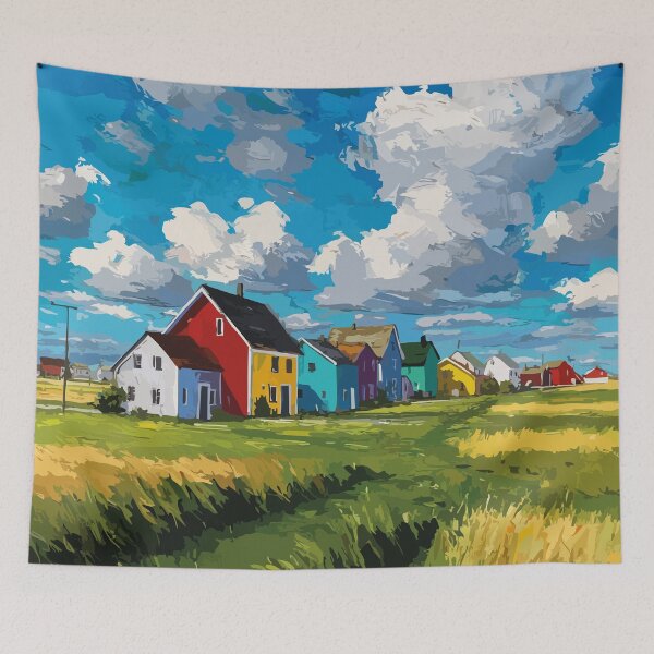 Item preview, Abram Village Prince Edward Island | Coastal Acadian Village Poster designed and sold by TuncGK.