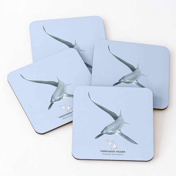 Item preview, THRESHER SHARK-Alopias pelagicus (above, name and teeth) designed and sold by BEATRIZ ABAITUA.