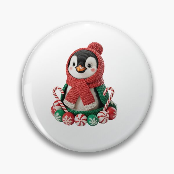 Item preview, Crochet Penguin with Red Hat and Candy Canes | Christmas Design designed and sold by Polarisofficial.