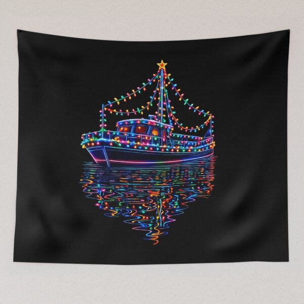 Item preview, Christmas Light Boating Parade designed and sold by ChristinasMess.