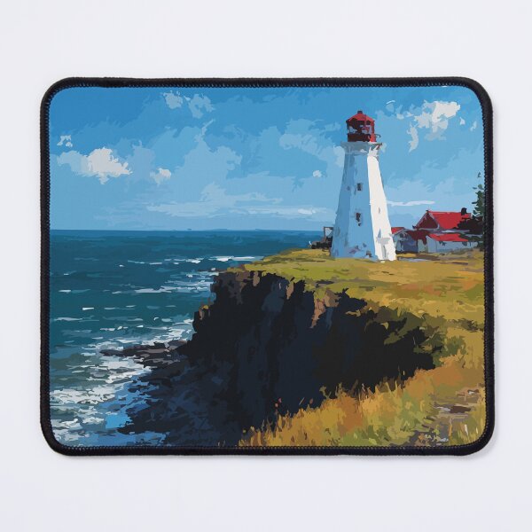 Item preview, Cape Bear Prince Edward Island | Lighthouse Cliff Poster designed and sold by TuncGK.