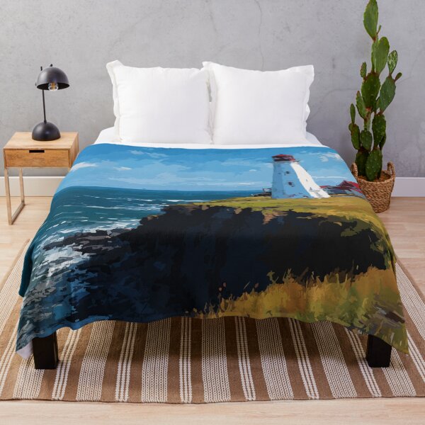 Item preview, Cape Bear Prince Edward Island | Lighthouse Cliff Poster designed and sold by TuncGK.