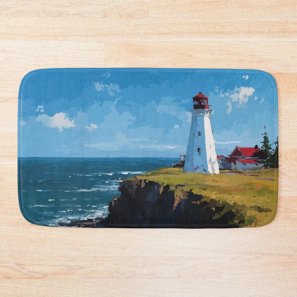 Item preview, Cape Bear Prince Edward Island | Lighthouse Cliff Poster designed and sold by TuncGK.