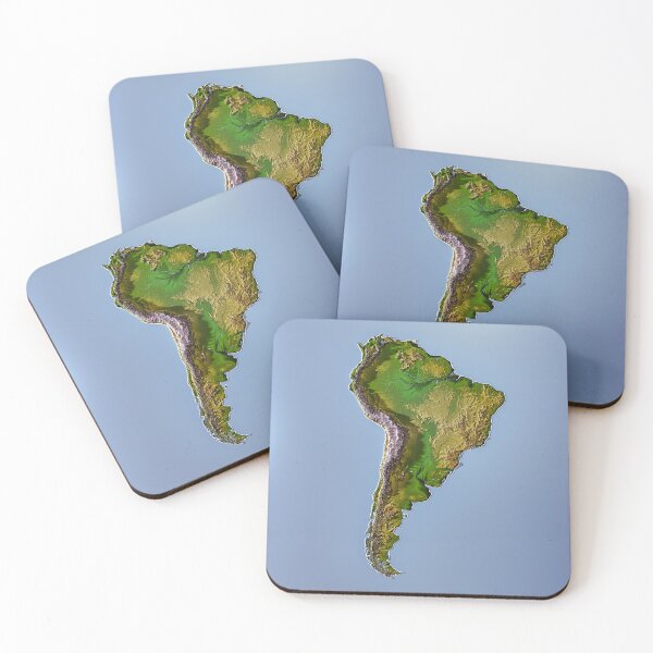 Item preview, Sudamérica Topográfica | Mapa en Relieve 3D | Andes y Amazonía designed and sold by Keltoi-art.