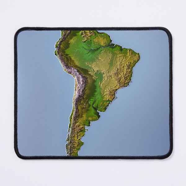 Item preview, South America Topographic Map | 3D Relief Art | Andes and Amazonia designed and sold by Keltoi-art.
