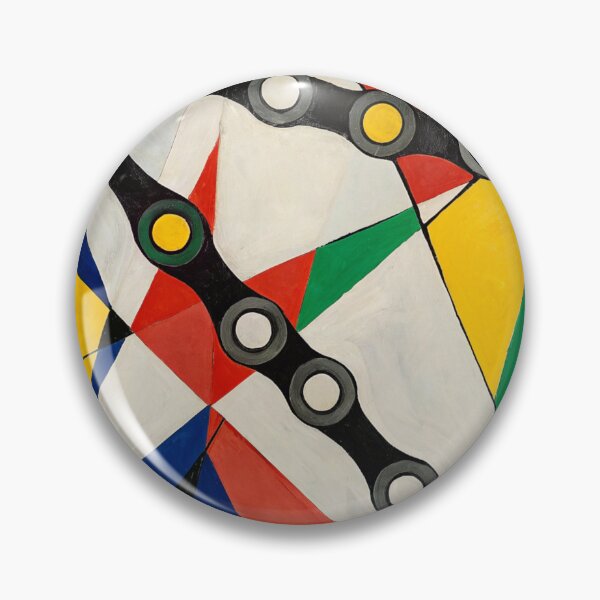 Item preview, Abstract Cubist Colorful bicycle chain, art.  designed and sold by Pedal Canvas.