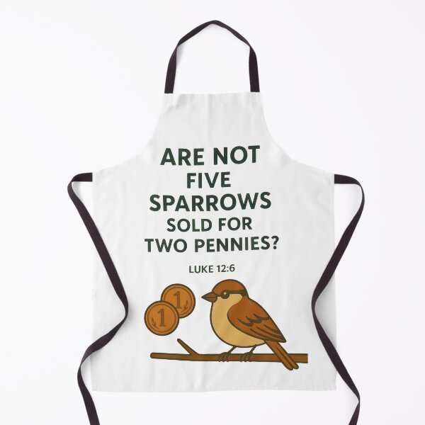 Item preview, Luke 12:6 Sparrow Bible Verse with Coins Illustration. designed and sold by loveandlightrb.