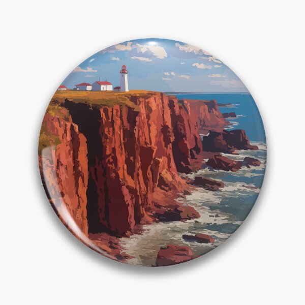 Item preview, Cape Tryon Prince Edward Island | Red Cliffs Lighthouse Poster designed and sold by TuncGK.