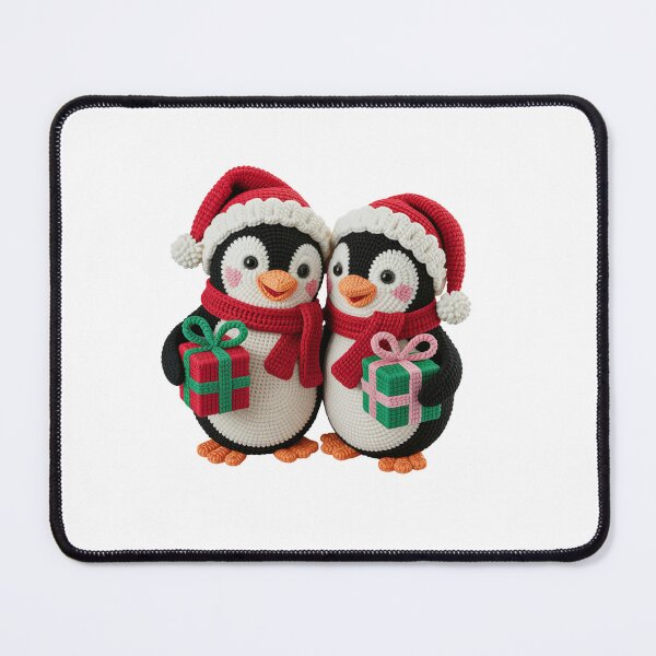 Item preview, Two Crochet Penguins Exchanging Christmas Gifts designed and sold by Polarisofficial.