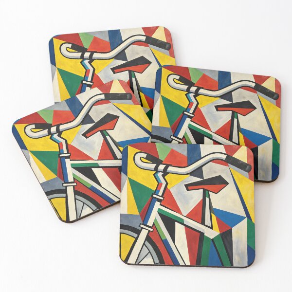 Item preview, Abstract Cubist Colorful bicycle handle bar, art.  designed and sold by Pedal Canvas.