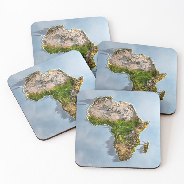 Item preview, Africa Topographic View 3D | Continent Relief Map | Sahara and Savanna designed and sold by Keltoi-art.