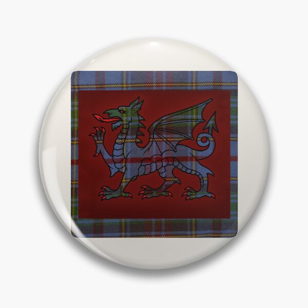 Item preview, Powys County - Universal - Welsh Tartan – The Heart of Wales & y Ddraig Goch - the red dragon designed and sold by WheelieGdArt.