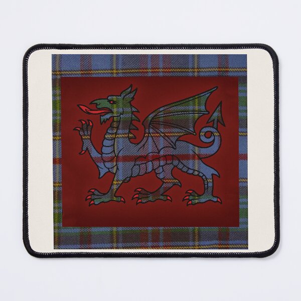 Item preview, Powys County - Universal - Welsh Tartan – The Heart of Wales & y Ddraig Goch - the red dragon designed and sold by WheelieGdArt.