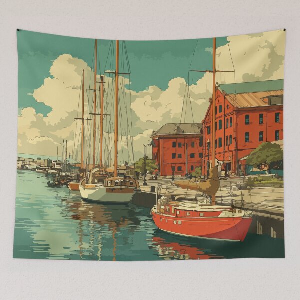 Item preview, Charlottetown Prince Edward Island | Historic Harbour City Poster designed and sold by TuncGK.