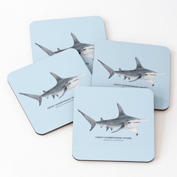 Item preview, GREAT HAMMERHEAD SHARK-Sphyrna mokarran (name) designed and sold by BEATRIZ ABAITUA.