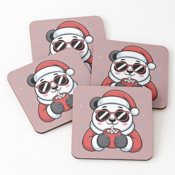 Item preview, Christmas Panda with Glasses | Retro Christmas Scarf | Unique Design designed and sold by XNewStore.