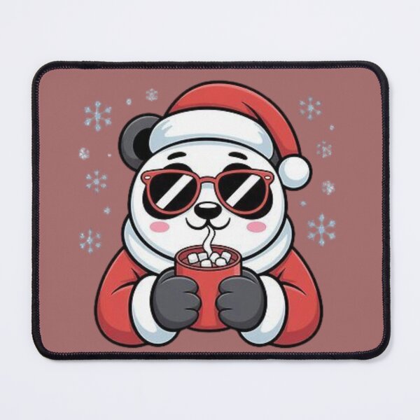 Item preview, Christmas Panda with Glasses | Retro Christmas Scarf | Unique Design designed and sold by XNewStore.