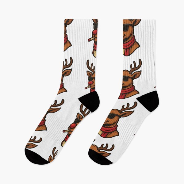 Item preview, Cool Badass Reindeer – Smoking Rudolph Christmas Design designed and sold by mybunnyparadise.