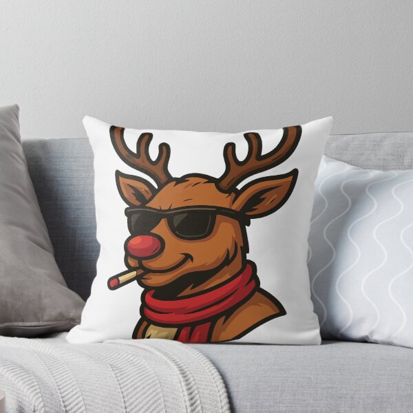 Item preview, Cool Badass Reindeer – Smoking Rudolph Christmas Design designed and sold by mybunnyparadise.