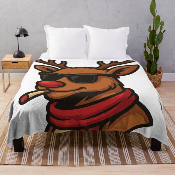 Item preview, Cool Badass Reindeer – Smoking Rudolph Christmas Design designed and sold by mybunnyparadise.