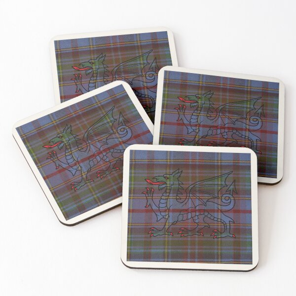 Item preview, Powys County - Universal - Welsh Tartan – The Heart of Wales & y Ddraig Goch - the red dragon v2 designed and sold by WheelieGdArt.