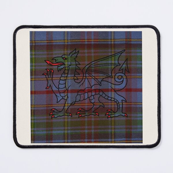 Item preview, Powys County - Universal - Welsh Tartan – The Heart of Wales & y Ddraig Goch - the red dragon v2 designed and sold by WheelieGdArt.