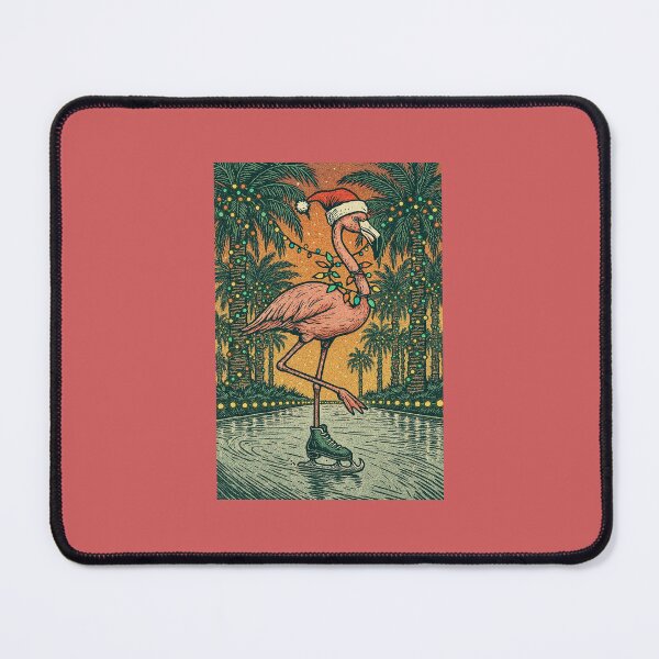 Item preview, Tropical Christmas Cheer - Flamingo on Ice designed and sold by Beach-Raven Designs.