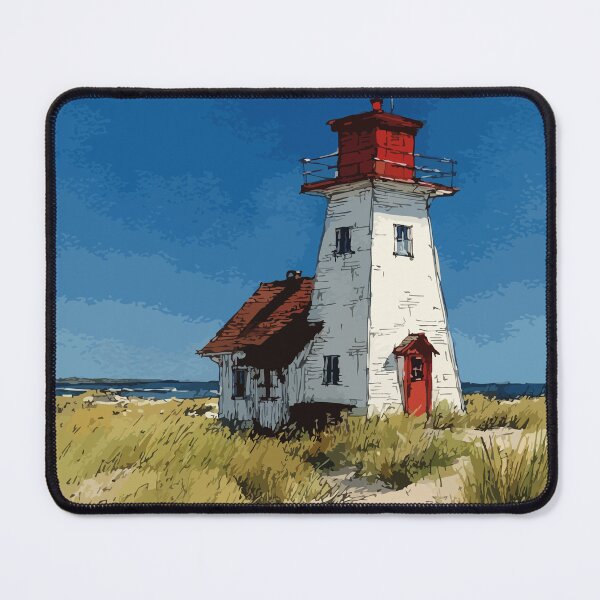 Item preview, Covehead Harbour Prince Edward Island | Lighthouse & Dunes Poster designed and sold by TuncGK.