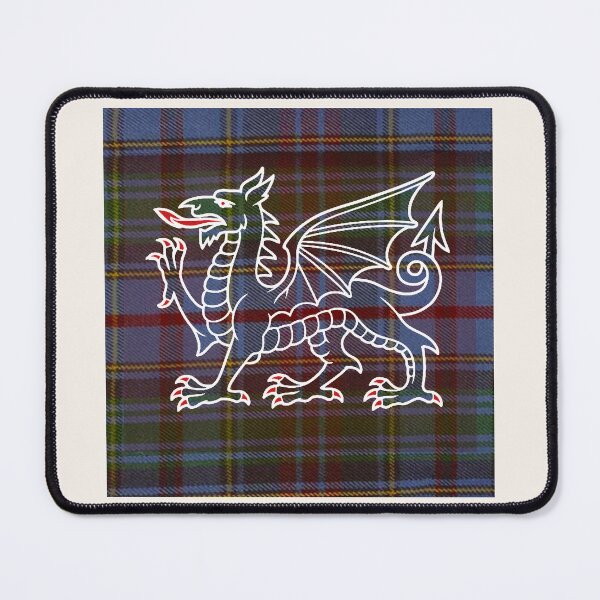 Item preview, Powys County - Universal - Welsh Tartan – The Heart of Wales & y Ddraig Goch - the red dragon v3 designed and sold by WheelieGdArt.