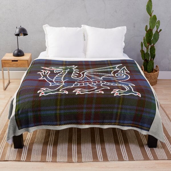 Item preview, Powys County - Universal - Welsh Tartan – The Heart of Wales & y Ddraig Goch - the red dragon v3 designed and sold by WheelieGdArt.