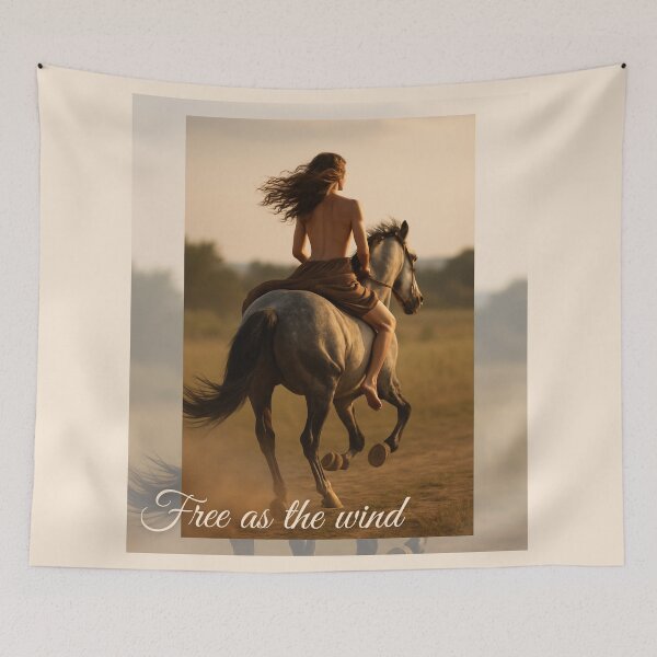Item preview, Free as the Wind – Boho Horse Rider designed and sold by MetaModel Studio.