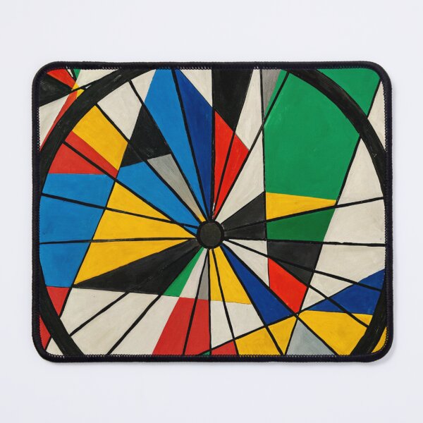 Item preview, Abstract Cubist Colorful bicycle wheel art. designed and sold by Pedal Canvas.