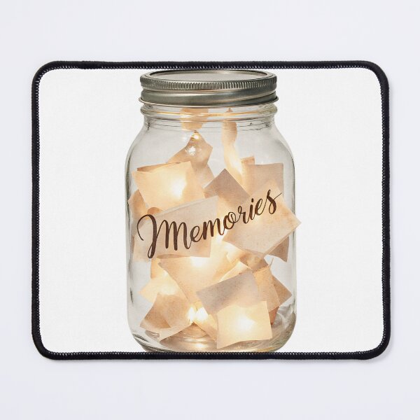 Item preview, Beautiful glass jar filled with notes labeled memories and warm lights for a cozy ambiance designed and sold by SpaceartLilu.