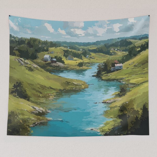 Item preview, French River Prince Edward Island | Winding River Poster designed and sold by TuncGK.