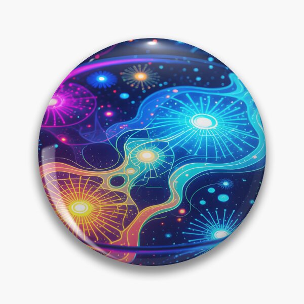 Item preview, Purple and Blue Neon Petri Dish – Futuristic Chemistry Fantasy Art designed and sold by EmeraldeaArt.