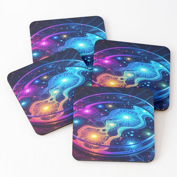 Item preview, Purple and Blue Neon Petri Dish – Futuristic Chemistry Fantasy Art designed and sold by EmeraldeaArt.