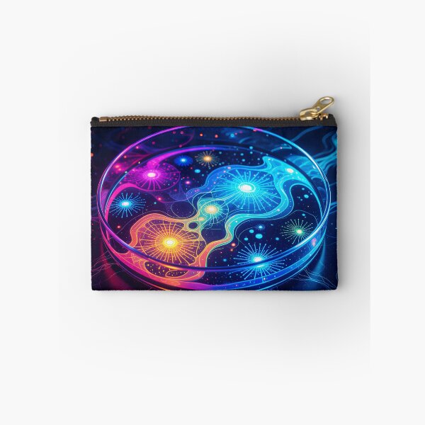 Item preview, Purple and Blue Neon Petri Dish – Futuristic Chemistry Fantasy Art designed and sold by EmeraldeaArt.