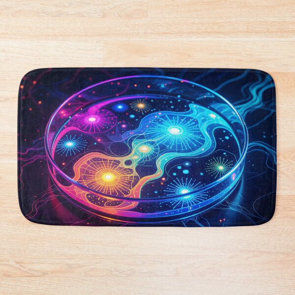 Item preview, Purple and Blue Neon Petri Dish – Futuristic Chemistry Fantasy Art designed and sold by EmeraldeaArt.