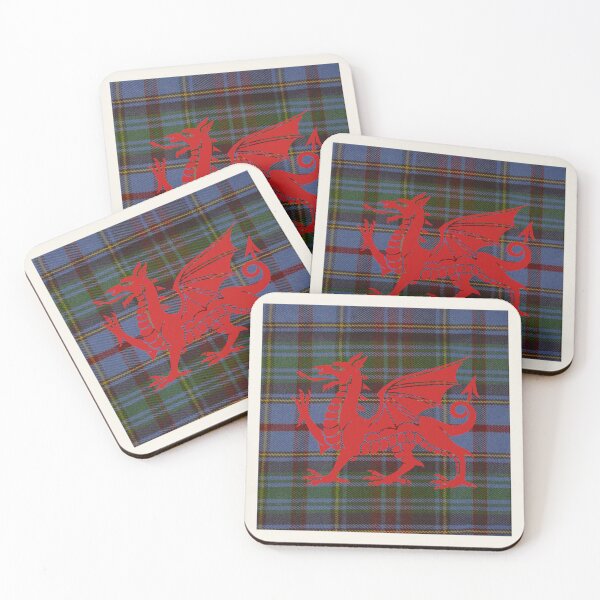 Item preview, Powys County - Universal - Welsh Tartan – The Heart of Wales & y Ddraig Goch - the red dragon v4 designed and sold by WheelieGdArt.