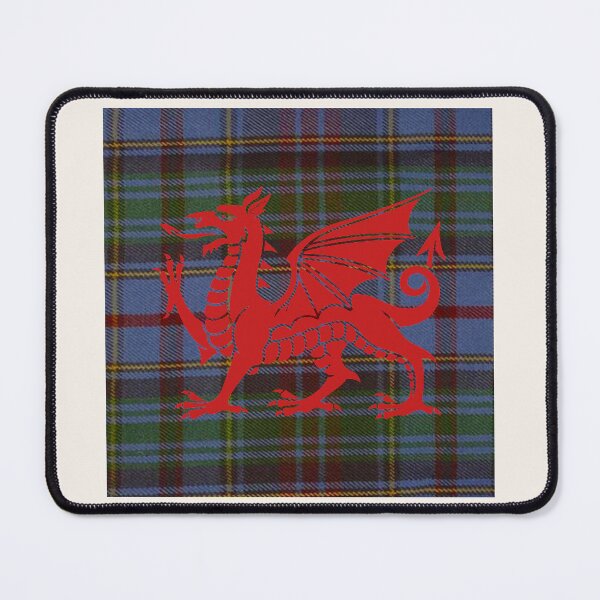Item preview, Powys County - Universal - Welsh Tartan – The Heart of Wales & y Ddraig Goch - the red dragon v4 designed and sold by WheelieGdArt.