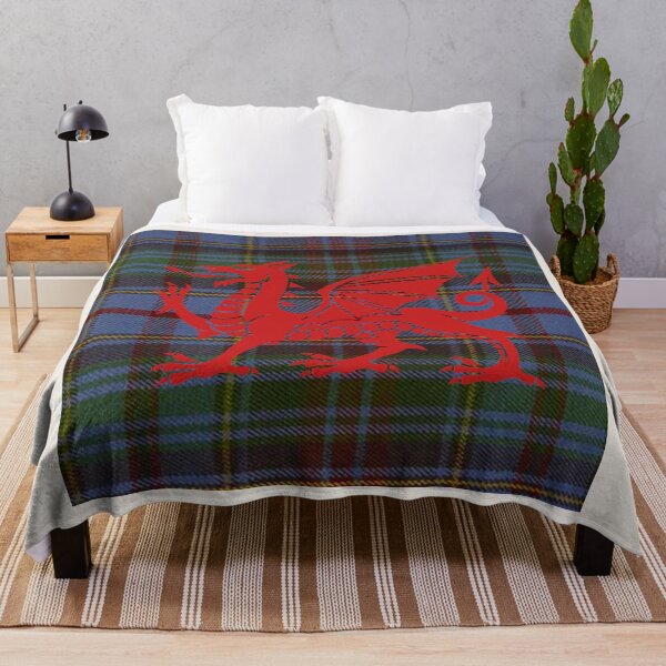 Item preview, Powys County - Universal - Welsh Tartan – The Heart of Wales & y Ddraig Goch - the red dragon v4 designed and sold by WheelieGdArt.