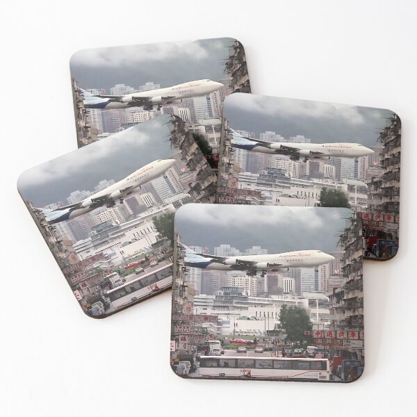 Item preview, Air Hong Kong Boeing 747 Landing at Kai Tak Airport – Iconic Hong Kong Approach designed and sold by Myōhō Print Co..