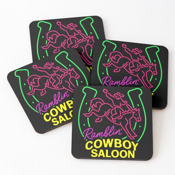 Item preview, Ramblin’ Cowboy Saloon – Neon Western  designed and sold by shoppingtshirts.