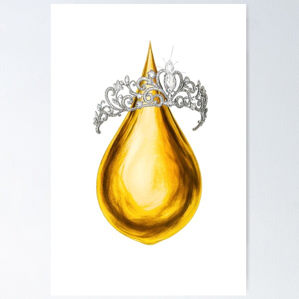 Item preview, Golden tear with a crown designed and sold by BubbleBreach.