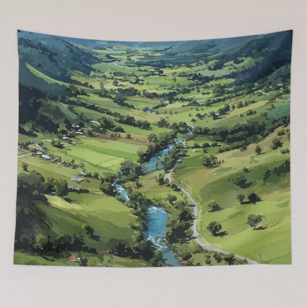 Item preview, Hunter River Prince Edward Island | Valley & Riverlands Poster designed and sold by TuncGK.