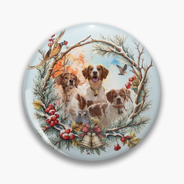 Item preview,  Holiday Cheer With a Brittany Spaniel designed and sold by TammyHunterArt.