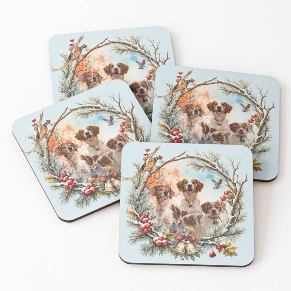 Item preview,  Holiday Cheer With a Brittany Spaniel designed and sold by TammyHunterArt.