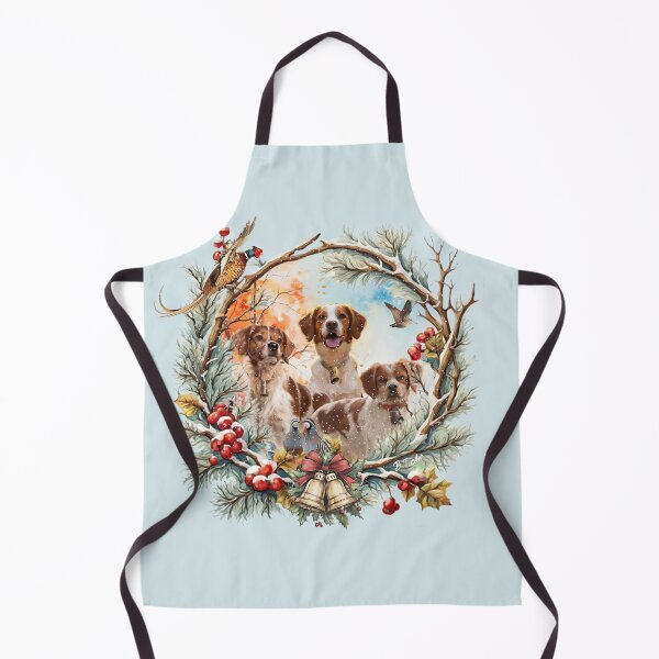 Item preview, Holiday Cheer With a Brittany Spaniel designed and sold by TammyHunterArt.