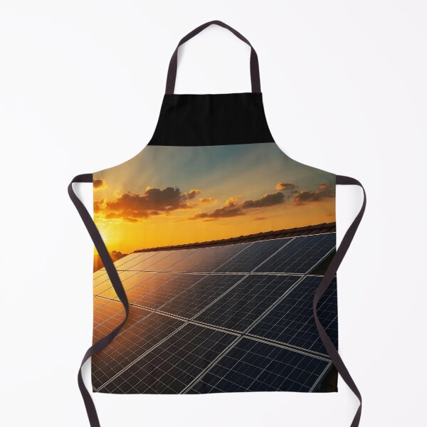 Item preview, Solar Panels on Roof – Sunset with Spectacular Sunlit Clouds designed and sold by EmeraldeaArt.