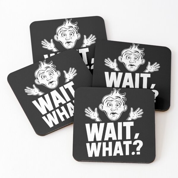 Item preview, WAIT WHAT! – Vertical Reaction Tee for Meme Lovers designed and sold by CalmDownZone ⭐️⭐️⭐️⭐️⭐️.